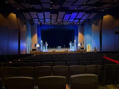Event stage ready for a show
